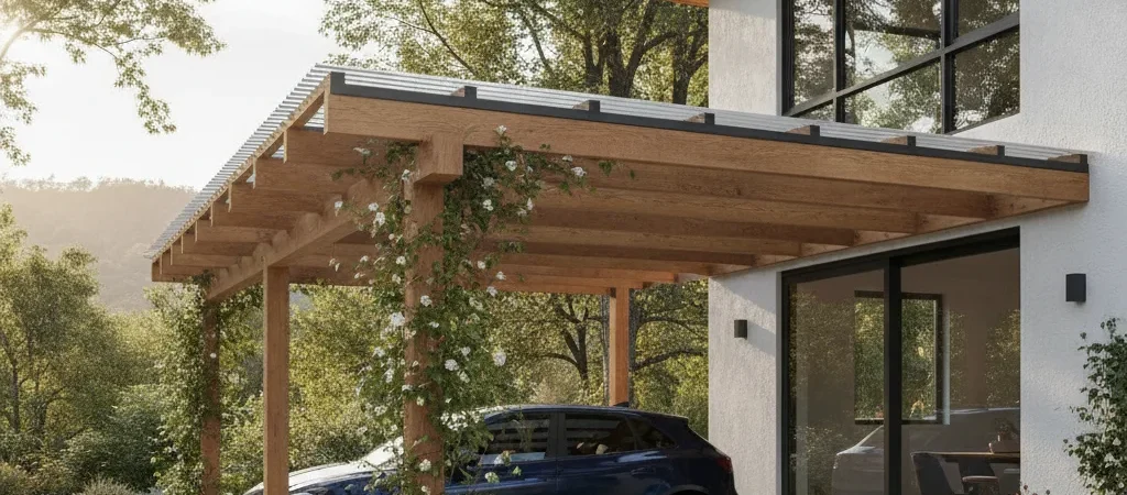 Carport bois adossé maison – prix, règles et pose 2026